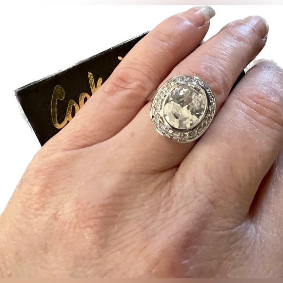 Cookie Lee Jewelry - 💍 Dazzling Genuine Cubic Zirconia Oval w/a Round Set Halo of Twinkling Pave